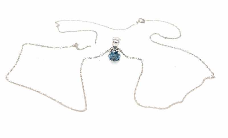 SOLITAIRE PENDANT 14KW BLUE VS CVD DIA 0.44CTS