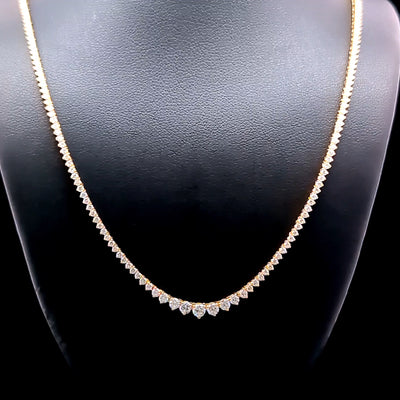(0.09CTS) RIVIERA NECKLACE 14KY EF VS2 HPHT DIA 3.31CTS