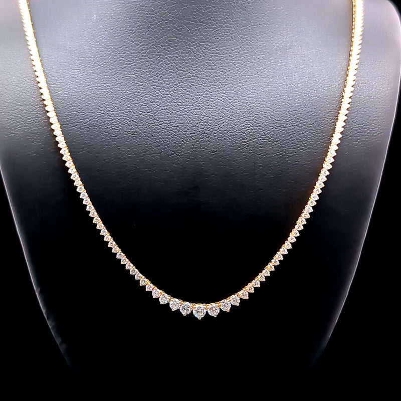 (0.09CTS) RIVIERA NECKLACE 14KY EF VS2 HPHT DIA 3.31CTS