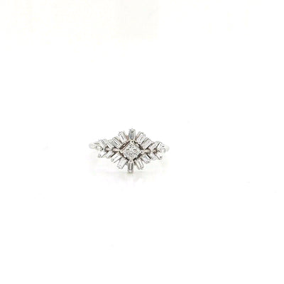PRONG FANCY RING 14KW EF VS1 HPHT DIA 0.59CTS