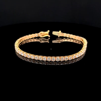 TENNIS BRACELET 14KY FG VS2 CVD DIA 7.20CTS