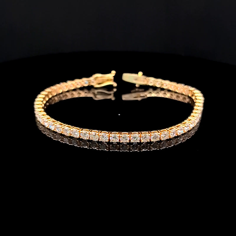 TENNIS BRACELET 14KY FG VS2 CVD DIA 7.20CTS