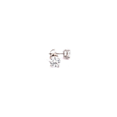 BASKET STUD EARRING 14KW E VS1(IGI) HPHT DIA 2.05CTS
