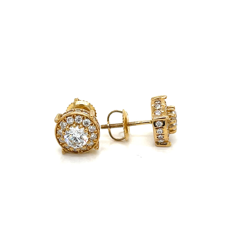 FANCY  EARRING 10KY EF VS2 HPHT DIA 1.26CTS