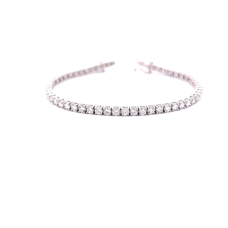 TENNIS BRACELET 14KW FG VS2 CVD DIA 5.26CTS