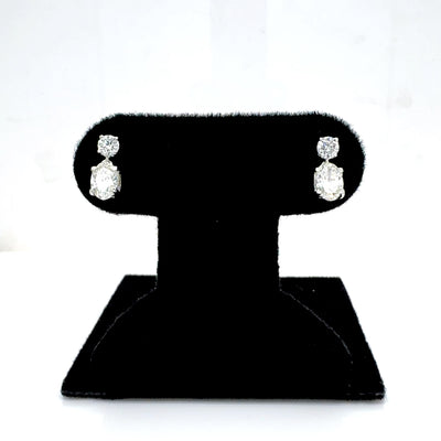 FANCY EARRINGS 14KW GH VS HPHT DIA 1.04CTS