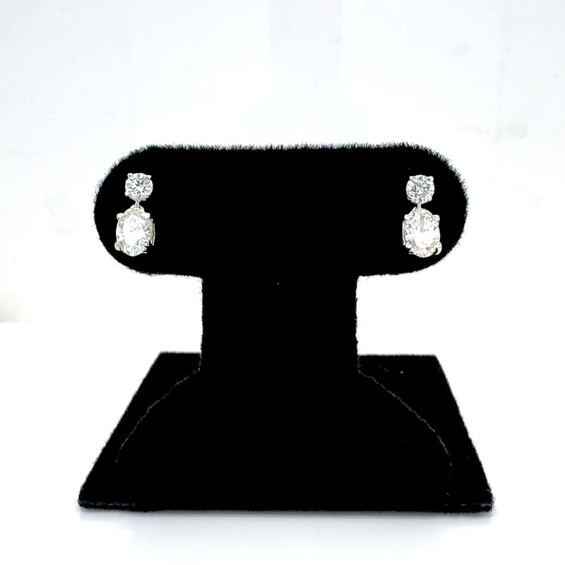 FANCY EARRINGS 14KW GH VS HPHT DIA 1.04CTS