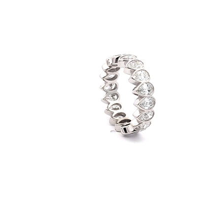 PEAR ETERNITY BAND 14KW EF VS1 HPHT DIA 3.56CTS