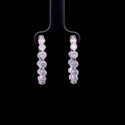 IN-OUT HOOPS EARRINGS 14KW FG VS2 CVD DIA 3.80CTS