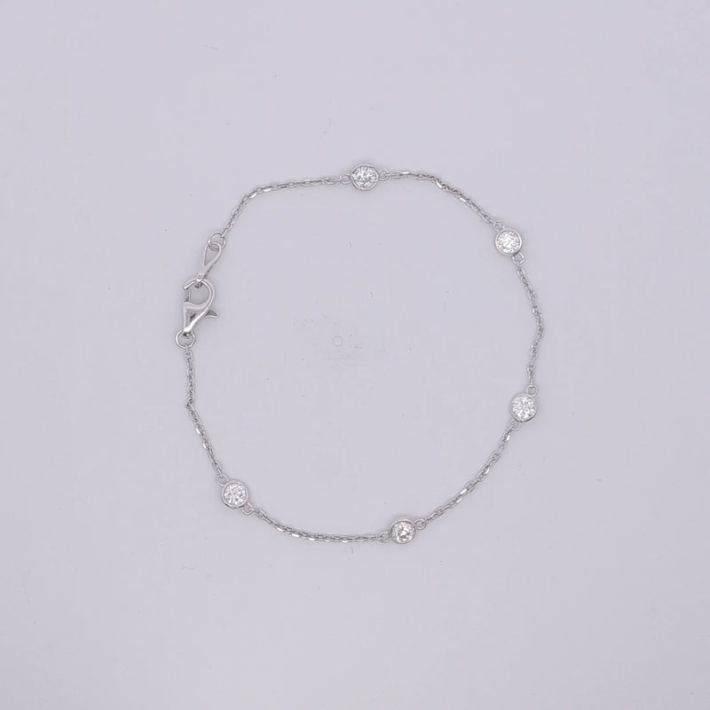 DIAMOND BY YARD BRACELET 14KW EF VS2 HPHT DIA 0.7CTS
