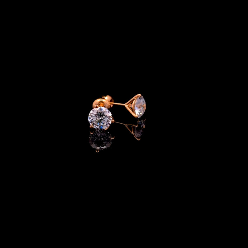 MARTINI STUD EARRING 14KY EF SI3 HPHT DIA 2.36CTS