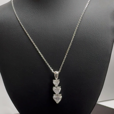 HEART PENDANTS 14KW EF VS1 HPHT DIA 1.55CTS