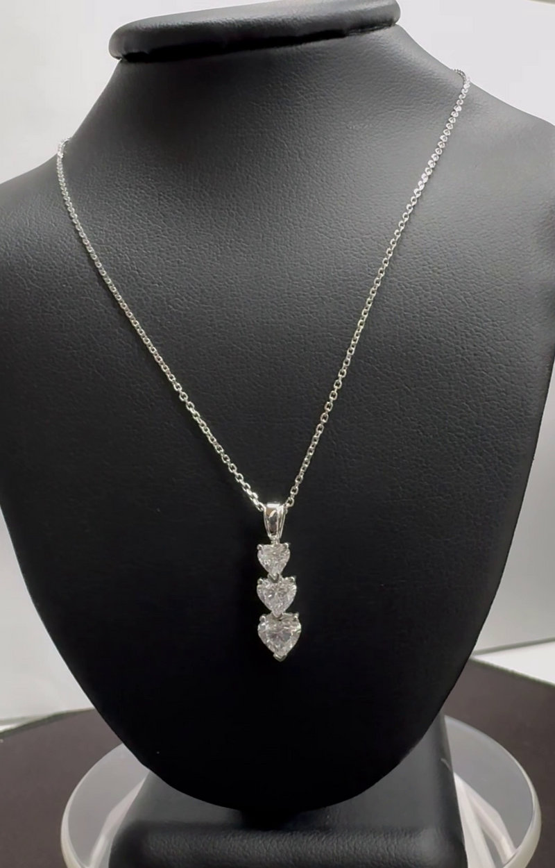 HEART PENDANTS 14KW EF VS1 HPHT DIA 1.55CTS