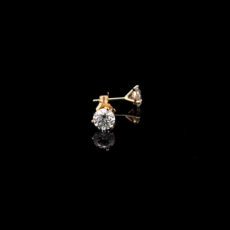 MARTINI STUD EARRINGS 14KY DE VS2 HPHT DIA 1.47CTS