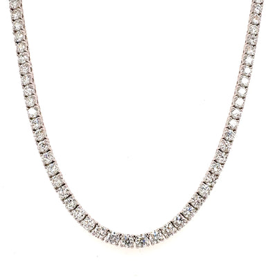 TENNIS NECKLACE 14KW F VS2 CVD DIA 13.2CTS