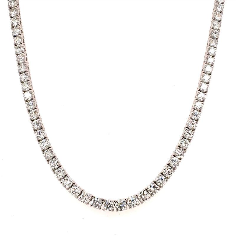 TENNIS NECKLACE 14KW F VS2 CVD DIA 13.2CTS