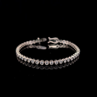 BEZEL TENNIS BRACELET 14KW EF VS2 HPHT DIA 3.61CTS