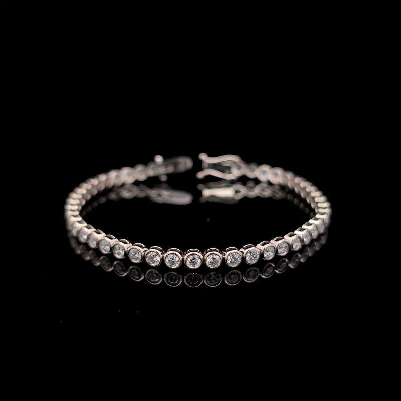 BEZEL TENNIS BRACELET 14KW EF VS2 HPHT DIA 3.61CTS