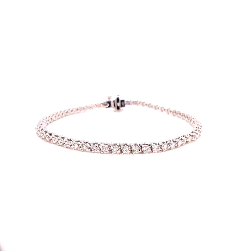 TENNIS BRACELET 14KW FG VS2 CVD DIA 3.02CTS