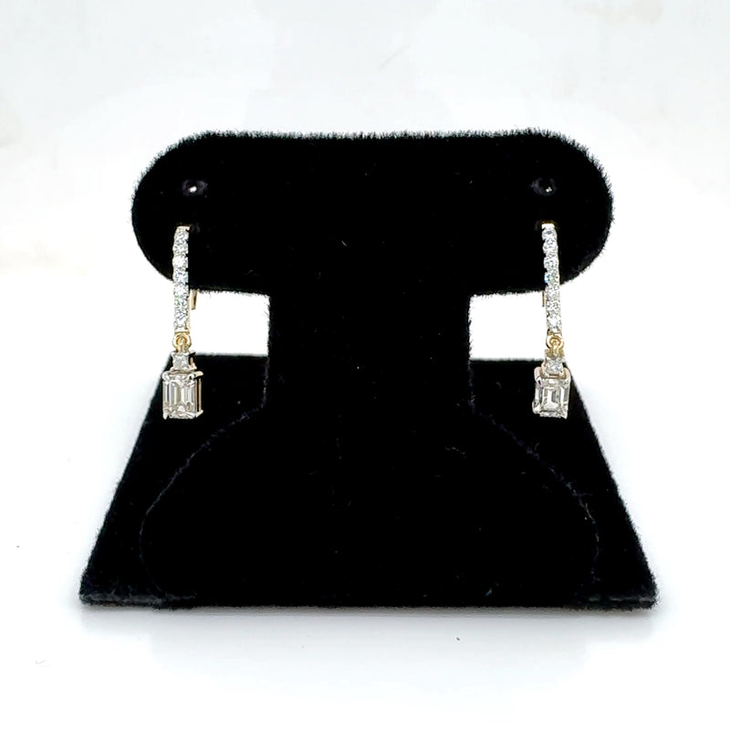 FANCY EARRING 14KY EF SI2 HPHT DIA 0.71CTS