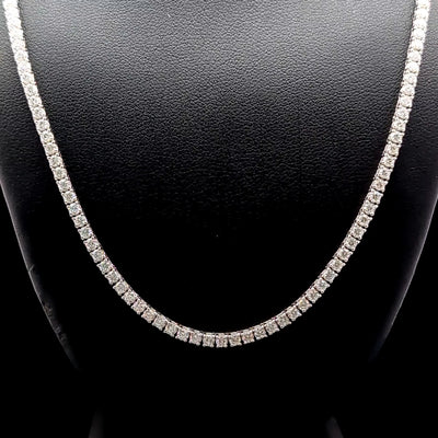 TENNIS NECKLACE 14KW EF VS2 HPHT DIA 5.37CTS