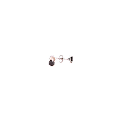 MARTINI STUD EARRINGS 14KW BLACK VS1 CVD DIA 0.5CTS