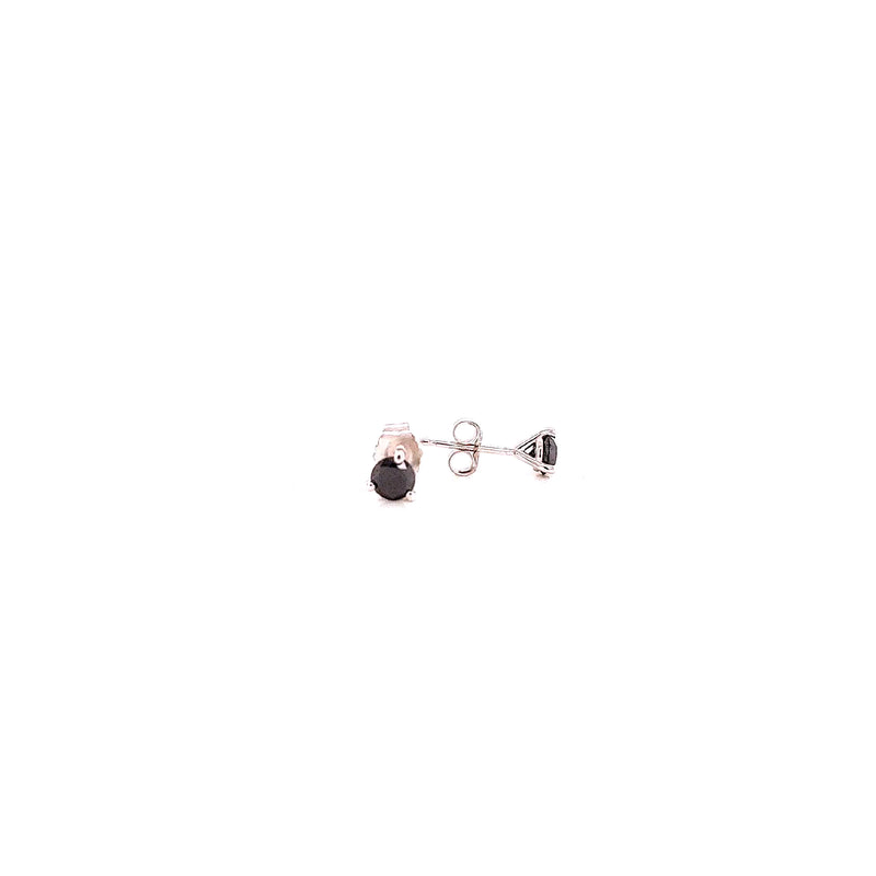 MARTINI STUD EARRINGS 14KW BLACK VS1 CVD DIA 0.5CTS