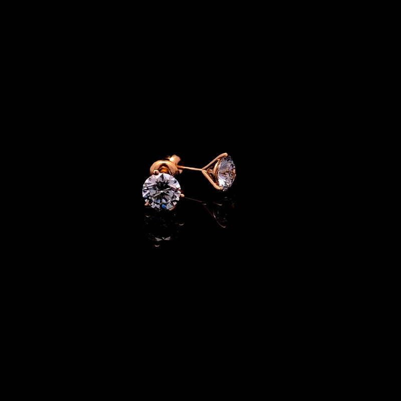 MARTINI STUD EARRING 14KY DE VS2 HPHT DIA 2.19CTS