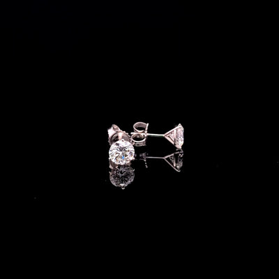 MARTINI STUD EARRINGS 14KW FG VS2 CVD DIA 2.03CTS