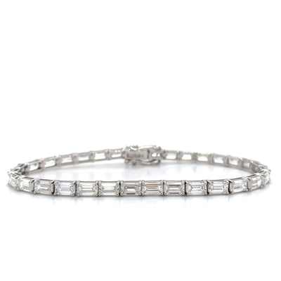 E-W TENNIS BRACELET 14KW EF VS1 HPHT DIA 9.79CTS