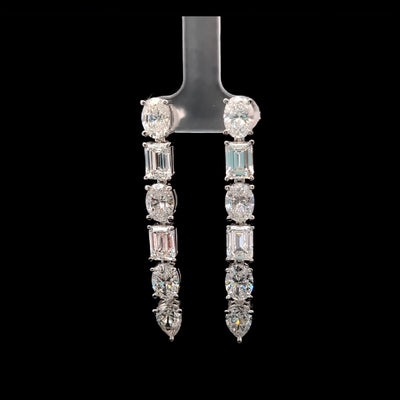 DROP EARRING 14KW F VS1 CVD DIA 17.60CTS