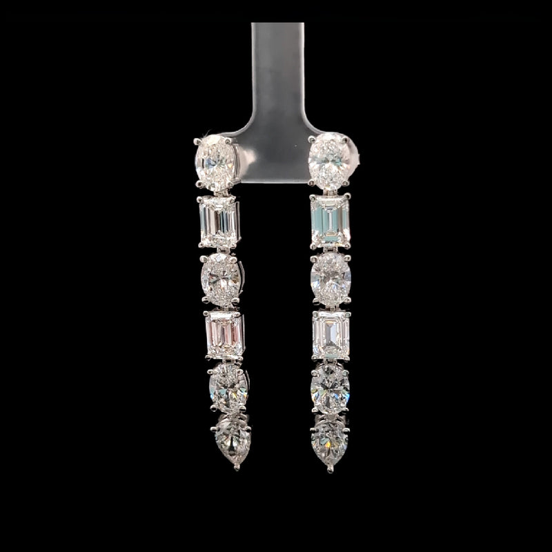 DROP EARRING 14KW F VS1 CVD DIA 17.60CTS