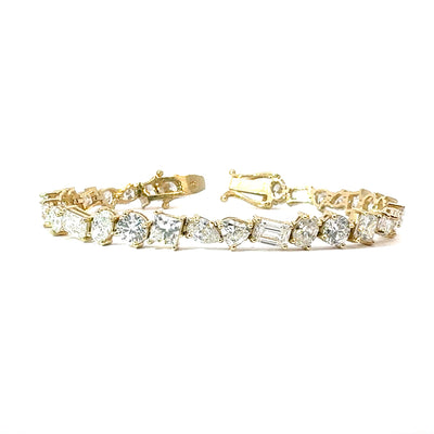 TENNIS BRACELET 14KY EF VS1 HPHT DIA 15.15CTS
