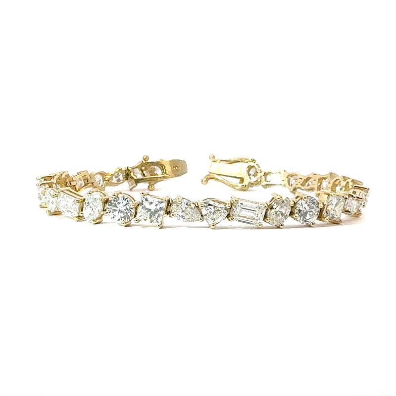 TENNIS BRACELET 14KY EF VS1 HPHT DIA 15.15CTS