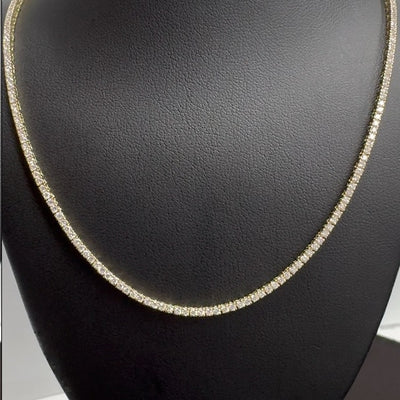 TENNIS NECKLACE 14KY EF VS2 HPHT DIA 4.05CTS