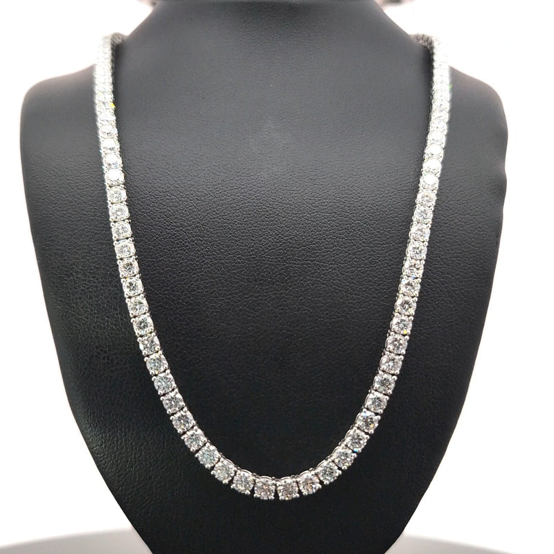 TENNIS NECKLACE 14KW FG VS2 CVD DIA 17.63CTS