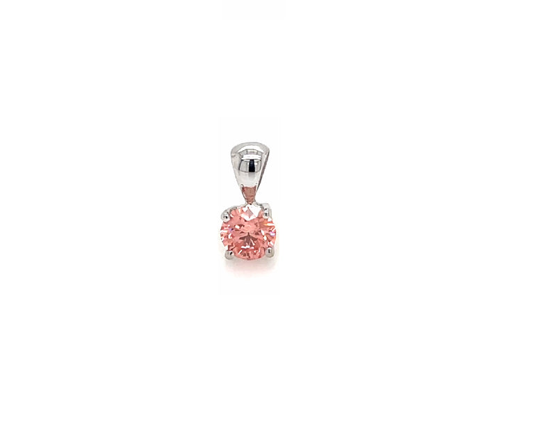 SOLITAIRE PENDANT 14KW PINK VS CVD DIA 0.41CTS