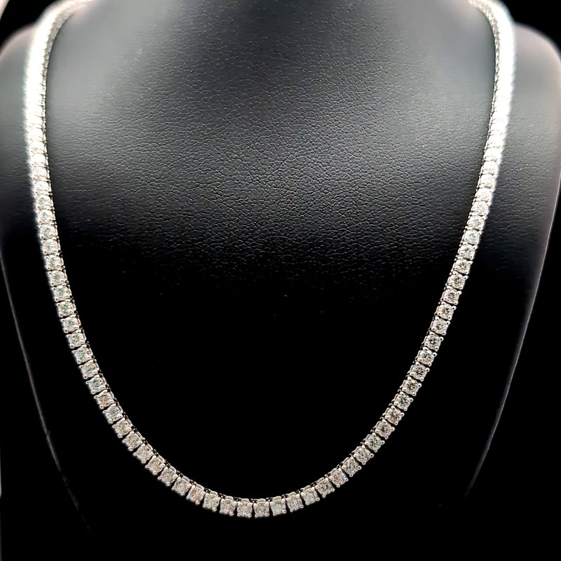 TENNIS NECKLACE 14KW FG VS2 CVD DIA 7.19CTS