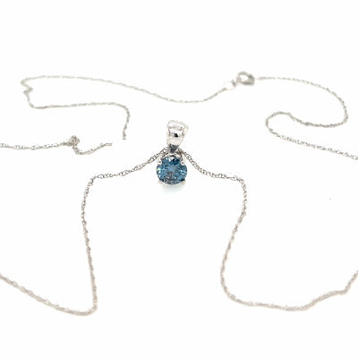 SOLITAIRE PENDANT 14KW BLUE VS CVD DIA 0.57CTS