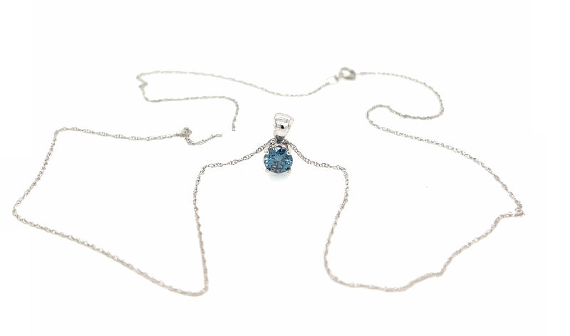 SOLITAIRE PENDANT 14KW BLUE VS CVD DIA 0.57CTS