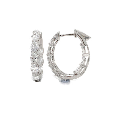 HOOPS EARRINGS 14KW EF VS1 HPHT DIA 3.36CTS