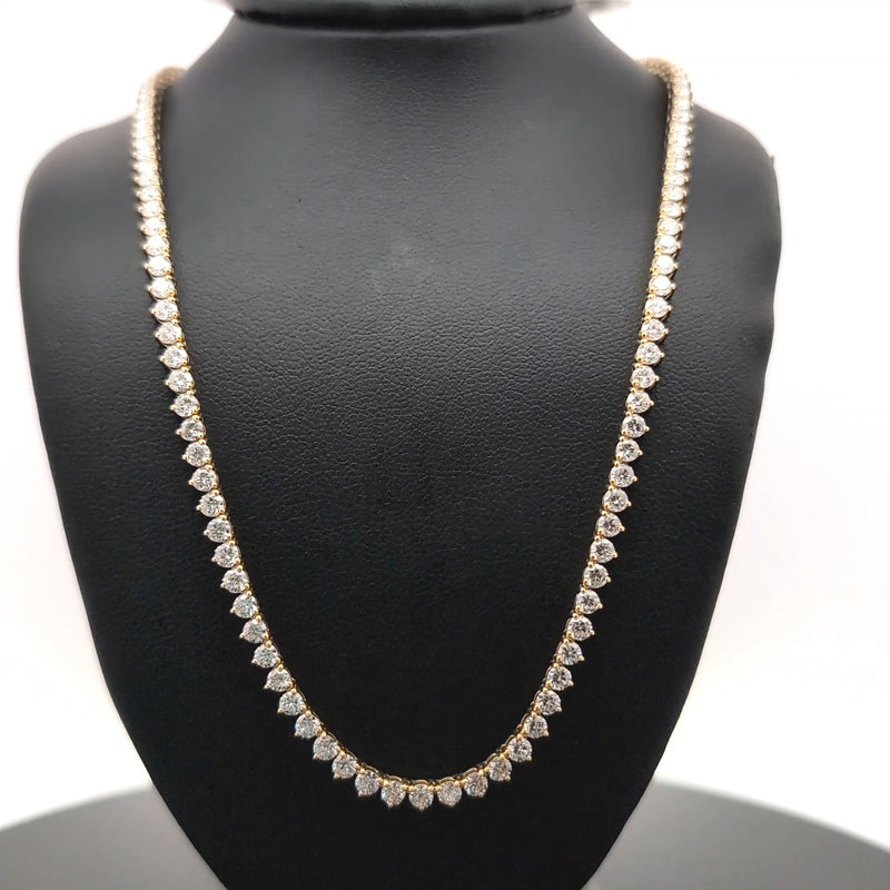 TENNIS NECKLACE 14KY FG VS2 CVD DIA 11.92CTS
