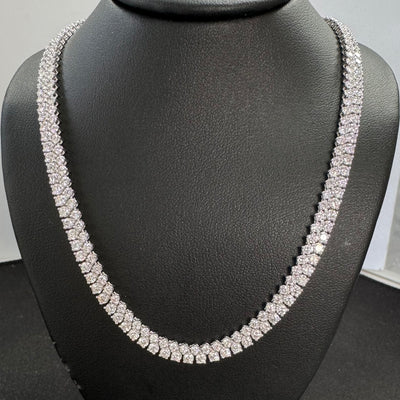 2 ROW NECKLACE 14KW EF VS2 HPHT DIA 15.37CTS