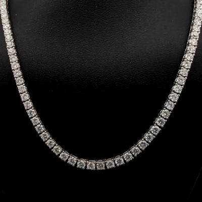 TENNIS NECKLACES 14KW EF VS2 HPHT DIA 10CTS