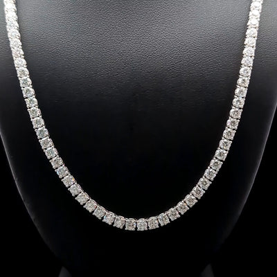 TENNIS NECKLACE 14KW EF VS2 HPHT DIA 13.12CTS