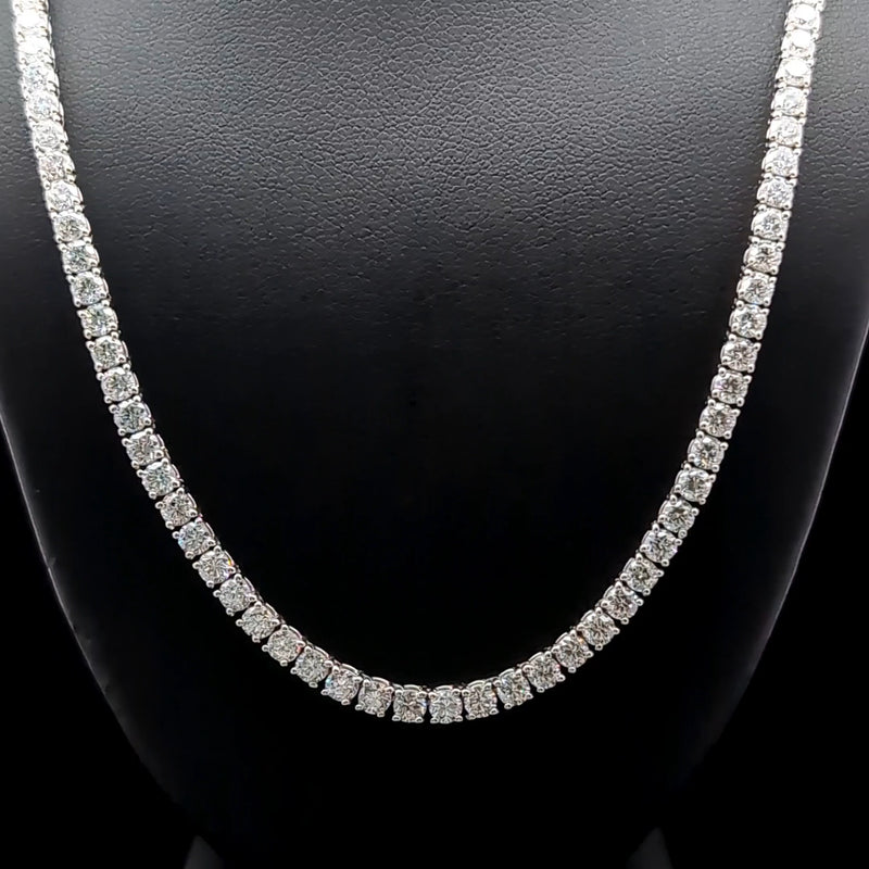 TENNIS NECKLACE 14KW EF VS2 HPHT DIA 13.12CTS