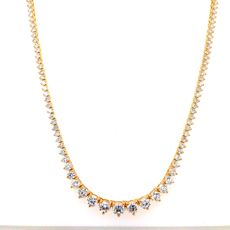 (0.29CT) RIVIERA NECKLACE 14KY FG VS2 CVD DIA 7.11CTS