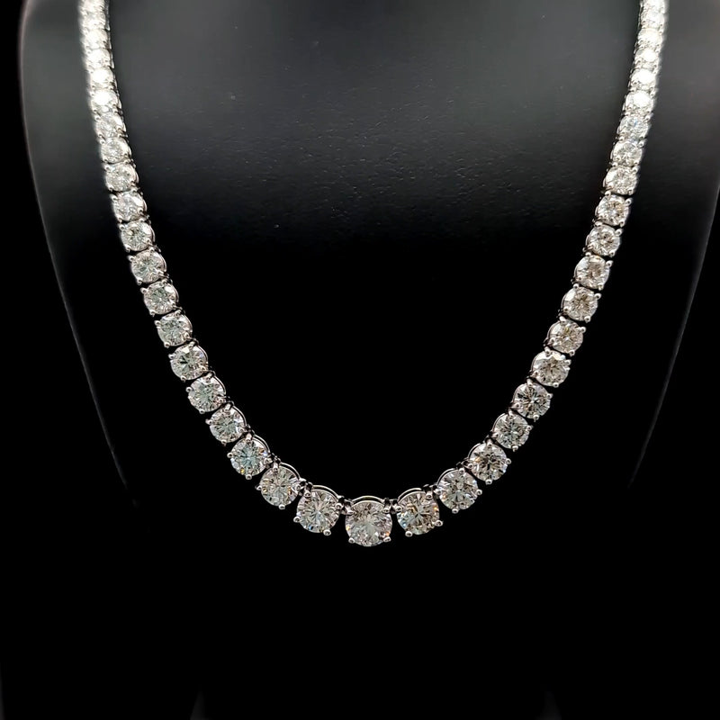 (0.80CTS) RIVIERA NECKLACE 14KW FG VS2 CVD DIA 14.78CTS