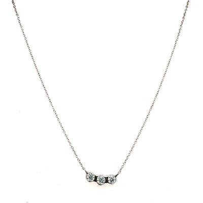 BAR PENDANT 14KW LIGHT BLUE VS2 HPHT DIA 0.34CTS