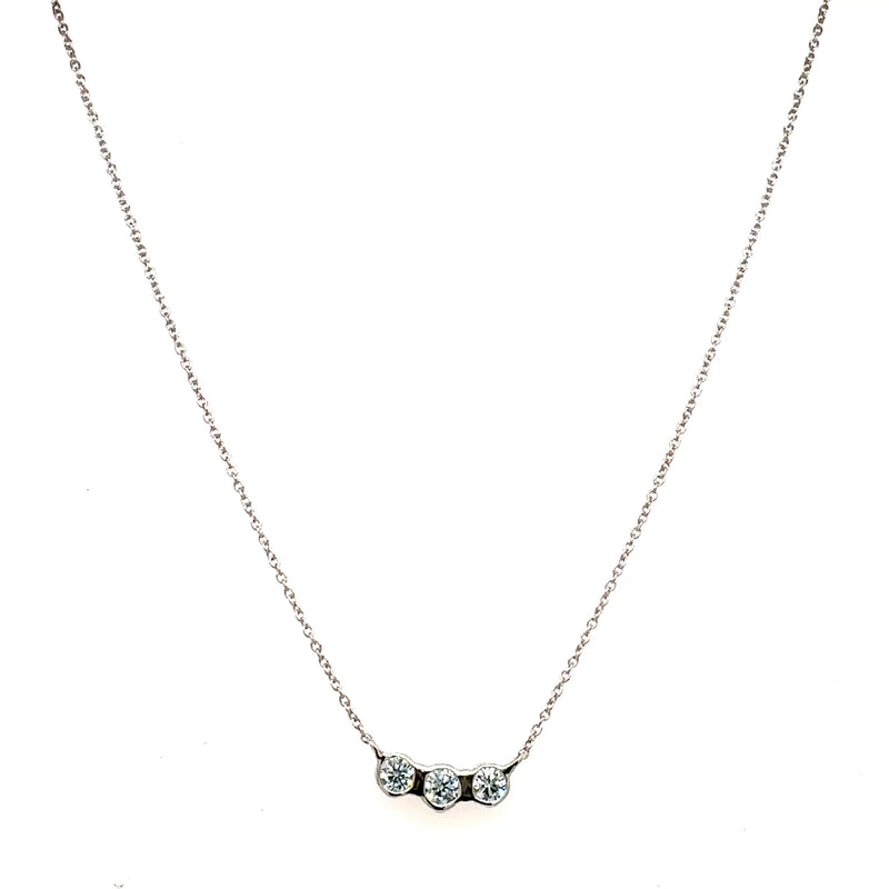 BAR PENDANT 14KW LIGHT BLUE VS2 HPHT DIA 0.34CTS
